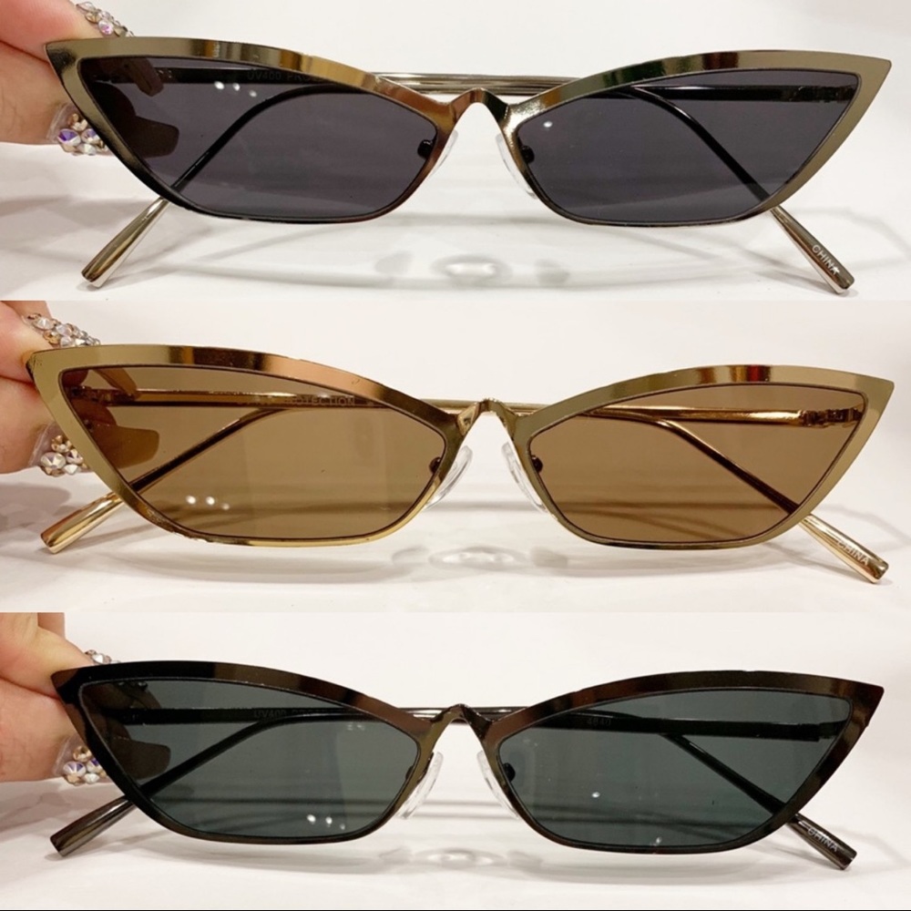 NEW Vintage Slim Cat Eye Sunglasses